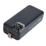Портативный аккумулятор Perfeo Powerbank Atomic Age 30000 mAh/LED дисплей/PD + QC 3.0/Type-C/2 USB/Выход: 5A, max 22.5Wчерный (PF_E1478)