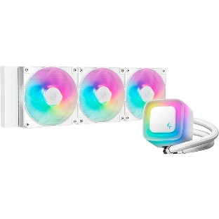 Система жидкостного охлаждения Deepcool LE360 WH V2 ARGb белый 120мм алюминий+медь 2100rpm 31.6db 4-pin 300W