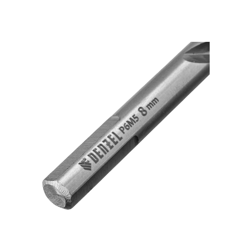 Сверло спиральное по металлу Denzel 8 x 117мм, Р6М5, Golden Tip