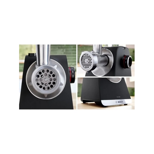 Мясорубка электрическая Bosch MFWS650B черный, 2100 Вт, 3.5 кг/мин, реверс, защита от перегрузки, насадки - 5