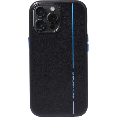 Чехол Piquadro для Apple iPhone 15 Pro Blue Square черный (AC6438B2/N)