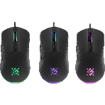 Мышь проводная Defender Arga GM-049 черный, 3600 dpi, USB, кнопки - 6