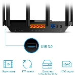 Роутер TP-Link Archer AX73 AX5400 Dual Band Wireless Gigabit Router, 1.5 GHz Tri-Core CPU, 1 GE WAN + 4 GE LAN ports, 1× USB 3.0 Port, support 1024-QAM, OFDMA, MU-MIMO, Airtime Fairness, Beamforming, 160MHz Channel Width, come with HomeShieldTM, support Russia PPTP/L2TP/PPPoE