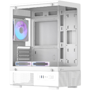 Корпус Formula Crystal Z1CM v2 белый без БП mATX 5x120мм 1xUSB3.0 audio bott PSU