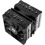 Кулер для процессора Thermalright Royal Knight 120 SE (4-pin PWM, 155мм, Ni/Cu, 6x6мм, 2x120мм, 66.17CFM/59CFM, 25.6dBA/26.1dBA, 1500RPM/1800RPM, S: 1200, 1700, 1851, 115X, AM4, AM5, silver, black)