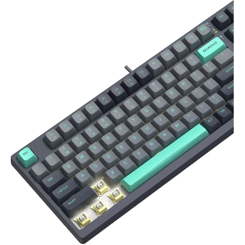 Клавиатура проводная A4Tech Fstyler FS300 механическая черный/серый USB for gamer LED (FS300 PANDA ROCK)
