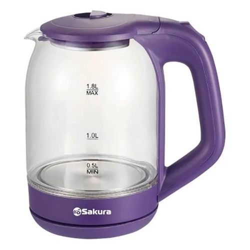 Чайник электрический SAKURA SA-2736V 1.8 л, стекло точечная подсв