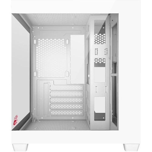 Компьютерный корпус Bloody CC-121 белый без БП mATX 7x120мм 1xUSB2.0 1xUSB3.0 audio