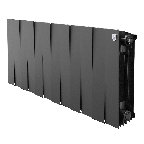 Радиатор биметаллический Royal Thermo PianoForte 300 черный - 12 секц.