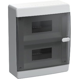Корпус пластиковый IEK UNION Compact ЩРН-П-18 IP41 черная прозрачная дверь (UIC-KP12-N-18-41-K01)