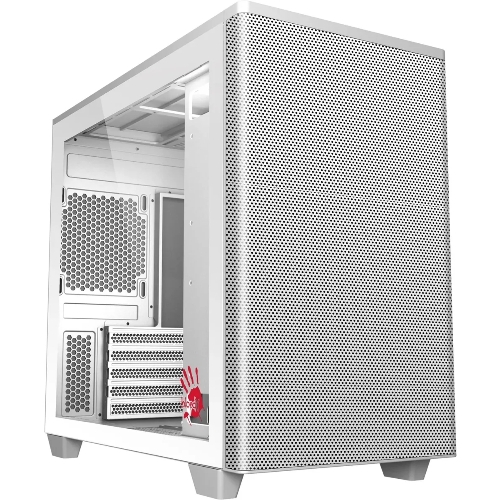 Компьютерный корпус Bloody BD-CC117F белый без БП mATX 5x120мм 1xUSB 2.0 1xUSB 3.0 audio bott PSU