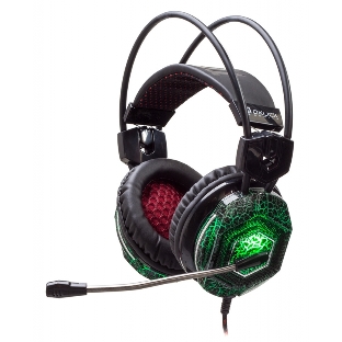 Гарнитура Oklick HS-L500G зелёный/чёрный, проводная, USB/3.5 мм