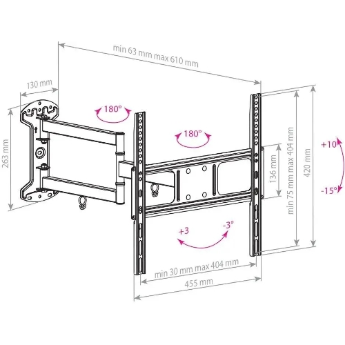 Кронштейн для телевизора Arm Media LCD-415 черный, 24