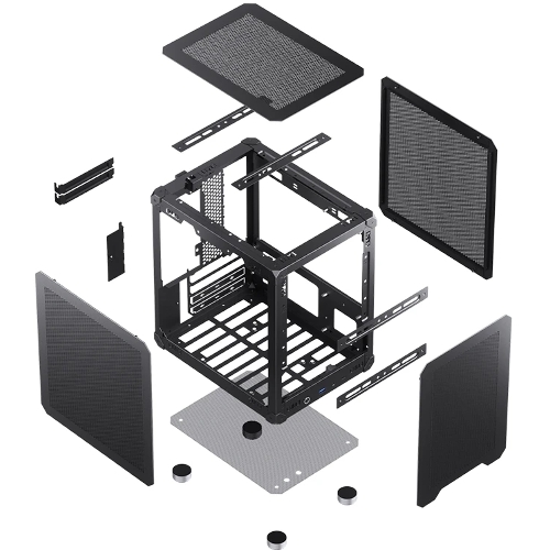 Компьютерный корпус JONSBO C6 Black MATX без БП, mini-ITX, micro-ATX, черный