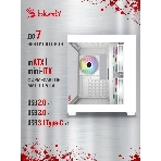 Компьютерный корпус Bloody CC-121 белый без БП mATX 7x120мм 1xUSB2.0 1xUSB3.0 audio