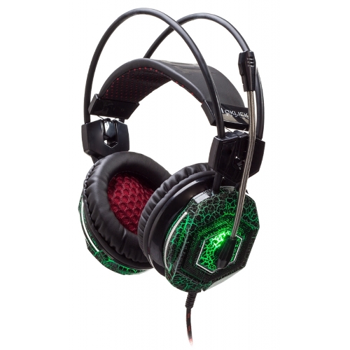 Гарнитура Oklick HS-L500G зелёный/чёрный, проводная, USB/3.5 мм