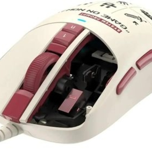 Мышь беспроводная/проводная A4Tech Bloody R72 Ultra Duo белый/красный/рисунок, 20000 dpi, USB Type-A/Type-C, радиоканал, кнопки-7