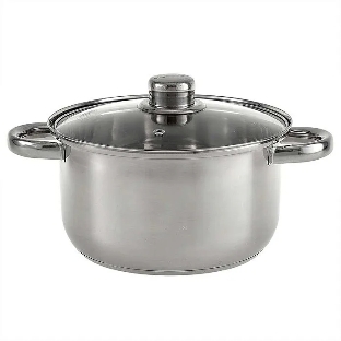 Кастрюля WEBBER BE-157/2 из нержавеющей стали со стеклянной крышкой d=20; 3.5 л (12)