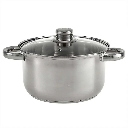 Кастрюля WEBBER BE-157/2 из нержавеющей стали со стеклянной крышкой d=20; 3.5 л (12)