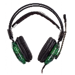 Гарнитура Oklick HS-L500G зелёный/чёрный, проводная, USB/3.5 мм