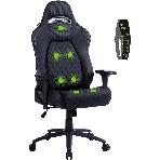 Кресло игровое Cactus CS-CHR-130-M, массажное, с подголовником, черный