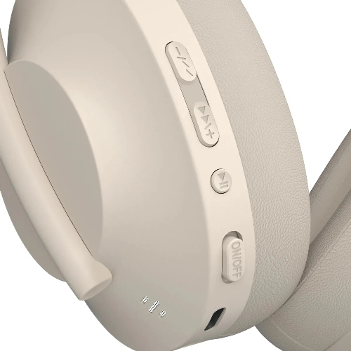 Беспроводные/проводные наушники Defender FreeMotion B485 бежевый, накладные, Bluetooth + проводной, складная конструкция, до 8 ч