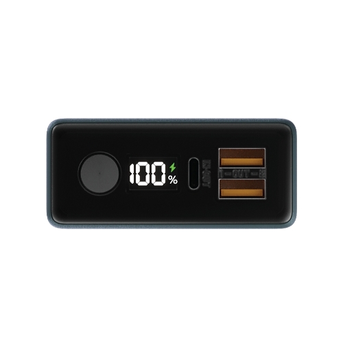Портативный аккумулятор OLMIO QX-20, 20000mAh, 22.5W, QuickCharge3.0/PowerDelivery, LCD, темно-зеленый