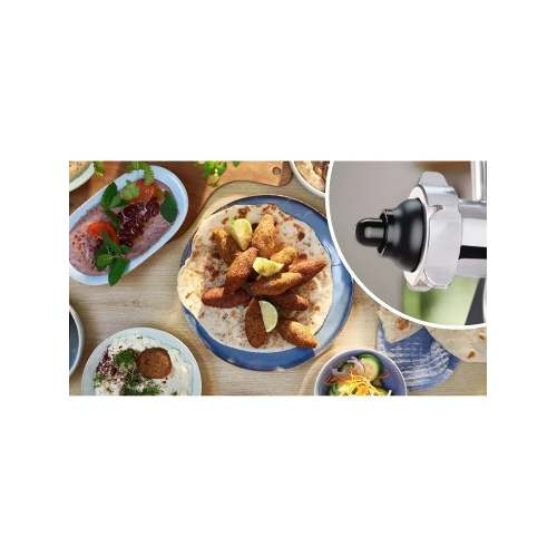Мясорубка электрическая Bosch MFWS650B черный, 2100 Вт, 3.5 кг/мин, реверс, защита от перегрузки, насадки - 5