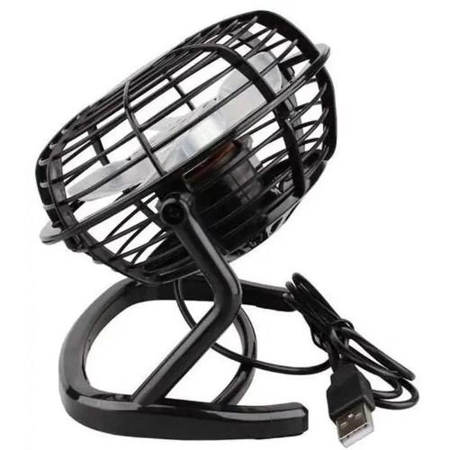 Вентилятор Rix RDF-1500USB чёрный, настольный, 2.5 Вт, 1 скорость, 10 см