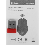 Мышь беспроводная Defender Thunder GM-213 черный, 1600 dpi, радиоканал, USB, кнопки - 8