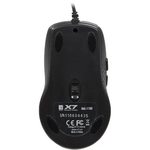Мышь проводная A4Tech X-718BK черный, 3000 dpi, USB, кнопки - 7