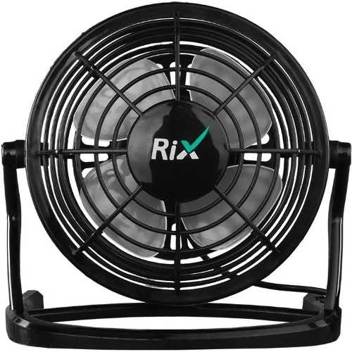 Вентилятор Rix RDF-1500USB чёрный, настольный, 2.5 Вт, 1 скорость, 10 см