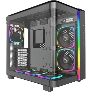 Компьютерный корпус Montech King 95 PRO черный без БП ATX 4x120мм 2x140мм 2xUSB3.0 1xUSB3.1 audio bott PSU