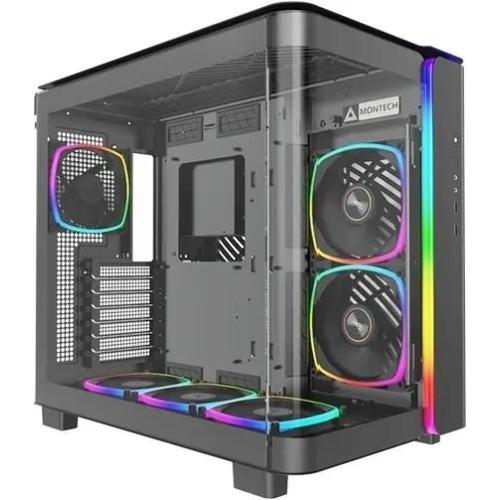 Компьютерный корпус Montech King 95 PRO черный без БП ATX 4x120мм 2x140мм 2xUSB3.0 1xUSB3.1 audio bott PSU