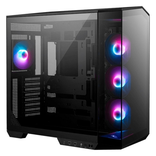 Компьютерный корпус MSI MAG Pano 100R PZ, Mid Tower, ATX, 2xUSB 3.2 Gen 1, 1xUSB 3.2 Gen2 Type-C, 3x120мм ARGb Reverse Blade Fan, 1x120мм ARGb Fan, ARGb+PWM Control Board,Tempered Glass Window, Brown Box