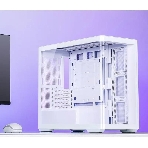 Корпус без блока питания JONSBO D300, Mini-Tower, TG, no fan, 2xUSB-A 3.2 + 1xUSB-C 3.2, mATX, mITX White