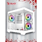 Компьютерный корпус Bloody CC-121 белый без БП mATX 7x120мм 1xUSB2.0 1xUSB3.0 audio