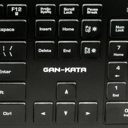 Комплект клавиатура+мышь Dialog Gan-Kata KMGK-1707U проводной, USB, 1600 DPI, чёрный