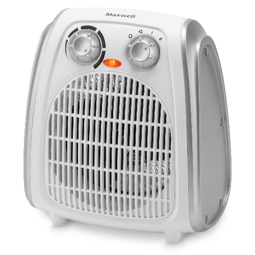 Тепловентилятор Maxwell MW-3458 (W), белый, 1000/2000 Вт, 20 м2, термостат