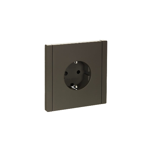 Розетка СП FORTE&PIANO FP315 16А с заземл. защ. шторки винт. крепл. сер. IEK FP-R14-16-K03