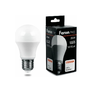 Лампа светодиодная Feron PRO LB-1020 шар E27 20W 6400K
