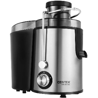 Соковыжималка Centek CT-1209 стальной/чёрный, центробежная, 600 Вт, 500 мл, механическое