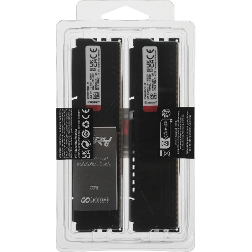 Оперативная память Kingston Fury Beast, DDR5, 32GB (2x16GB), 5600MHz, CL36, DIMM, с радиаторами, черный