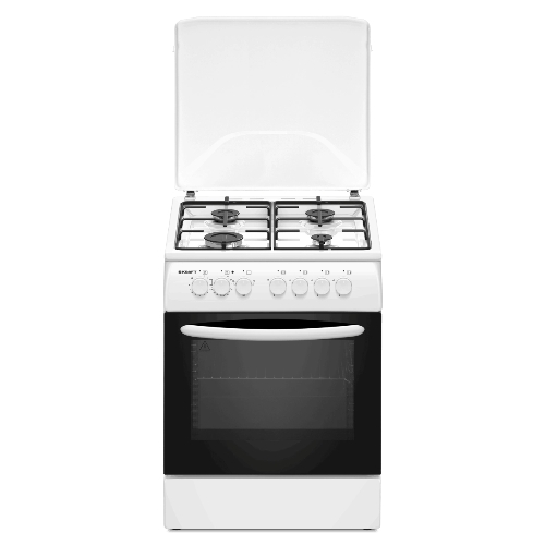Плита комбинированная Kraft KF-FSK6402EW белый, конфорок 4 шт, духовка 70 л, 60 см x 87 см x 63 см