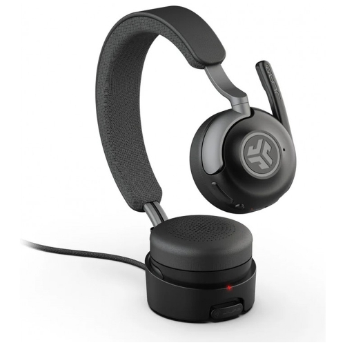 Гарнитура JLab Epic Work ANC Wireless Duo with Stand чёрный, беспроводная, Bluetooth/радиоканал/USB-C, ANC (шумоподавление), до 9 м, в комплекте подставка