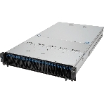 Серверная платформа ASUS RS521A-E12-RS24U, 2U, 1 x SP5 LGA 6096 360W, 24 x DDR5 6400/4800*, 24x 3.5'' NVMe hsb + 2x 2.5'' SATA, 2x M.2 22110, up to 1 PCIe Gen5 x8 LP + 1 OCP3.0, 2 x 1GbE RJ-45 LAN Intel i350-AM2, 1+1 2000W