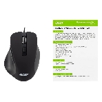 Мышь проводная Acer OMW120 черный, 2000 dpi, USB, кнопки - 6