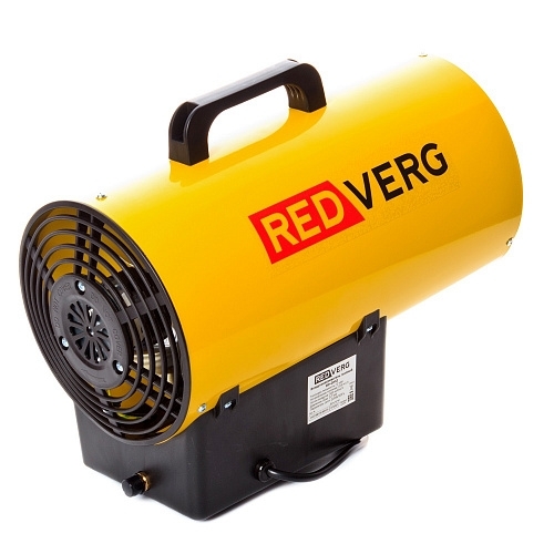 Тепловая пушка газовая RedVerg RD-GH12 1200Вт желтый/черный