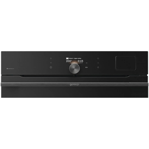 Встраиваемая электрическая духовка Gorenje BFS6148B, объем 77 л, макс. температура 230 градусов, сенсорное/поворотное управление, Wi-Fi, пар (FullSteam), сувид, AirFry, автоматические программы, телескопические направляющие на одном уровне, термощуп, динамическая система охлаждения, многоуровневое приготовление, PerfectGrill, энергоэффективность А+, черный