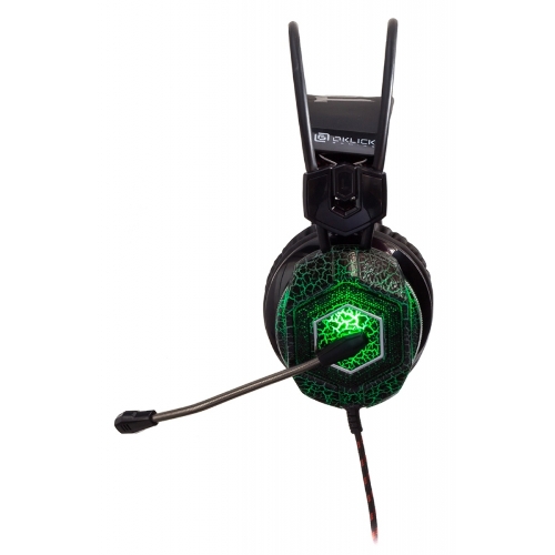 Гарнитура Oklick HS-L500G зелёный/чёрный, проводная, USB/3.5 мм